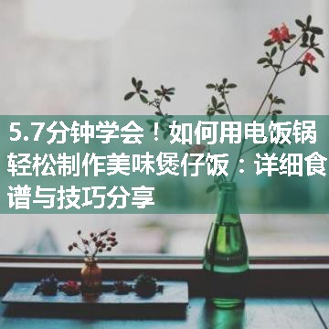 如何用电饭锅轻松制作美味煲仔饭：详细食谱与技巧分享