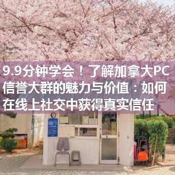 了解加拿大PC信誉大群的魅力与价值：如何在线上社交中获得真实信任