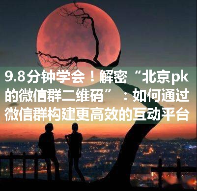 解密“北京pk的微信群二维码”：如何通过微信群构建更高效的互动平台