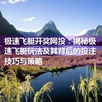 极速飞艇开奖网投：揭秘极速飞艇玩法及其背后的投注技巧与策略