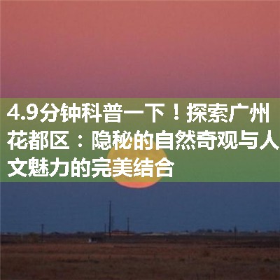 探索广州花都区：隐秘的自然奇观与人文魅力的完美结合