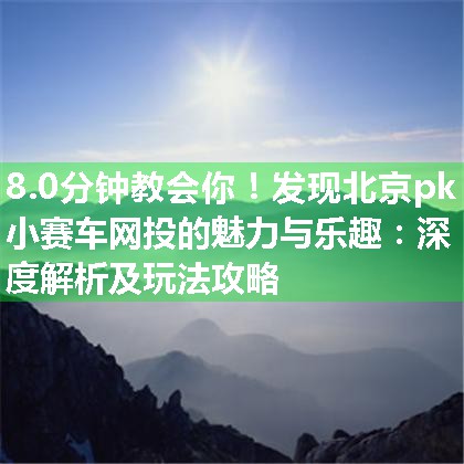 发现北京pk小赛车网投的魅力与乐趣：深度解析及玩法攻略