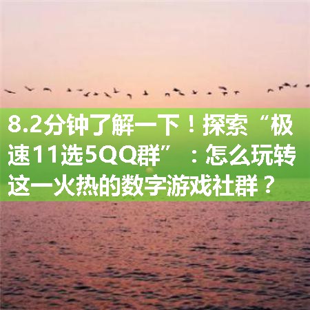 探索“极速11选5QQ群”：怎么玩转这一火热的数字游戏社群？