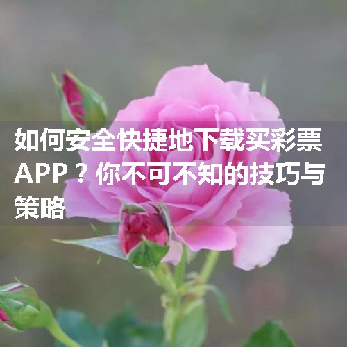 如何安全快捷地下载买彩票APP？你不可不知的技巧与策略