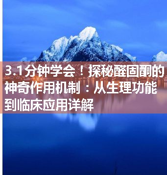 探秘醛固酮的神奇作用机制：从生理功能到临床应用详解