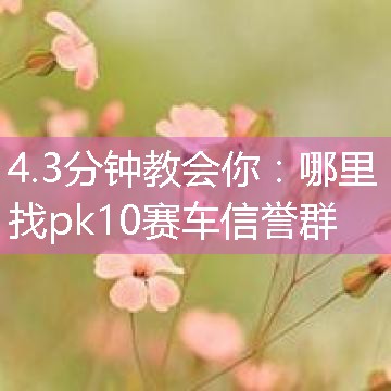 哪里找pk10赛车信誉群